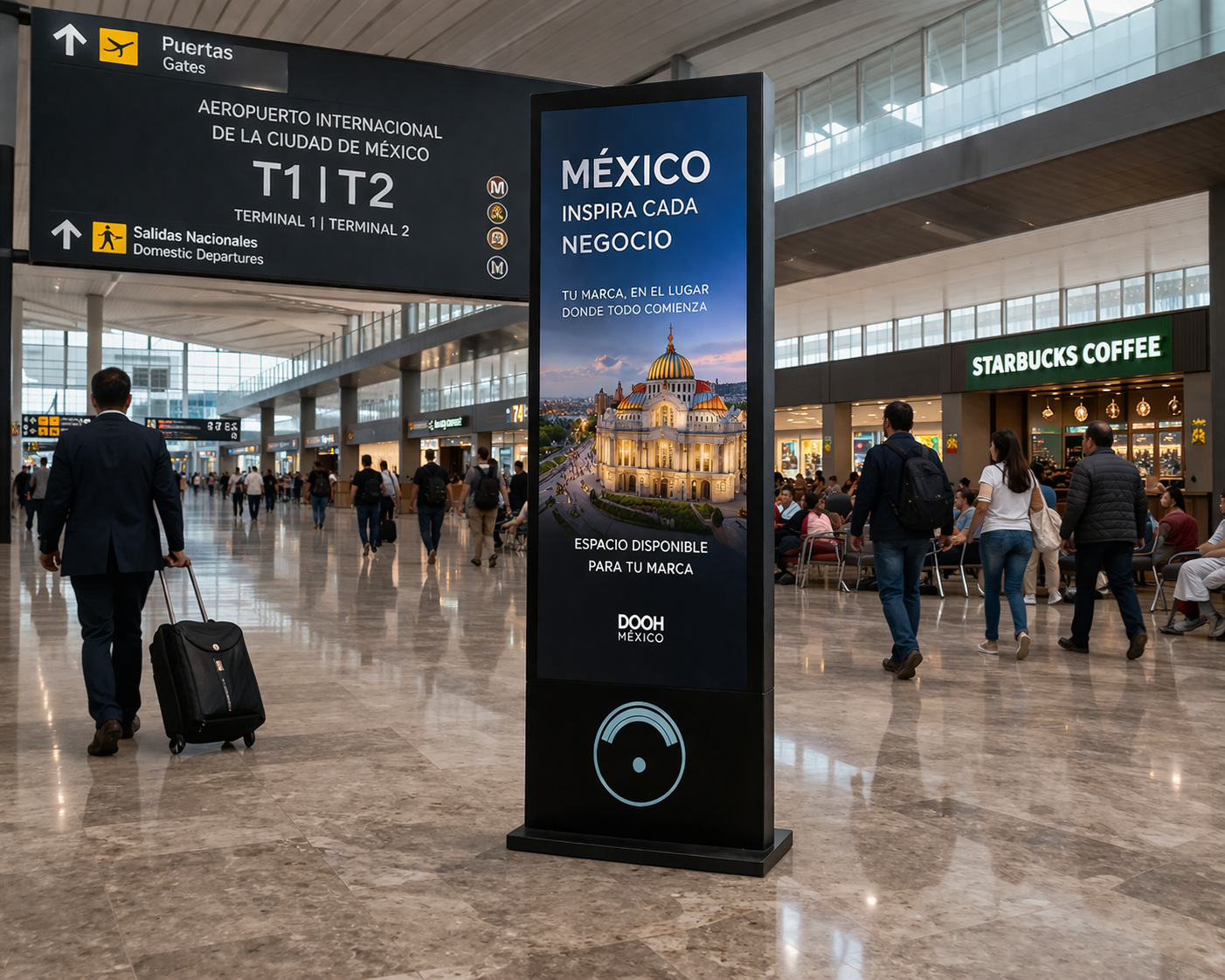 Tótem en aeropuerto